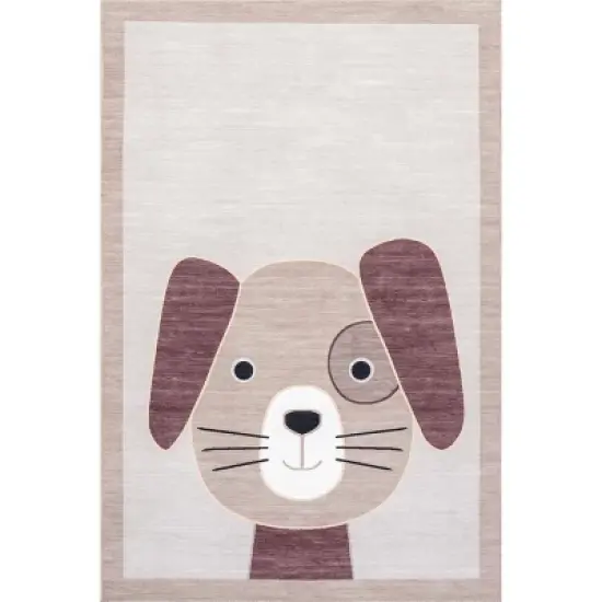 nuLOOM Rizzo Puppy Kids Machine Washable Area Rug image {9}