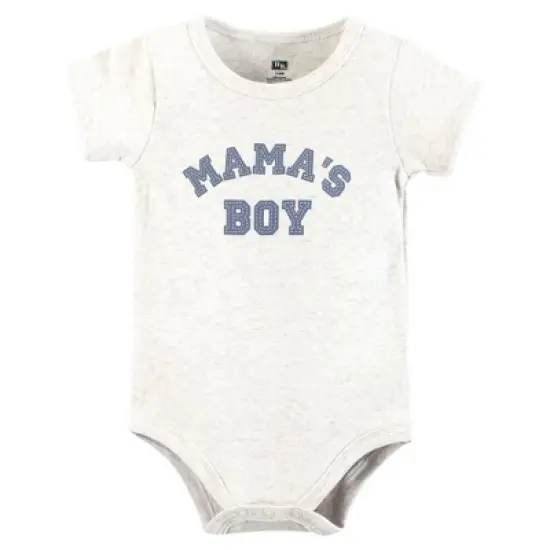 Hudson Baby Infant Boys Bodysuit, Short and Sock, Mamas Boy Blue Star image {2}
