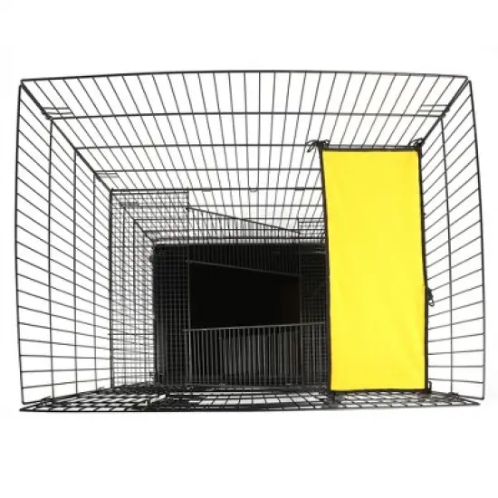 Yaheetech 4 Tiers Rolling Metal Cat Cage on Wheels Black image {8}
