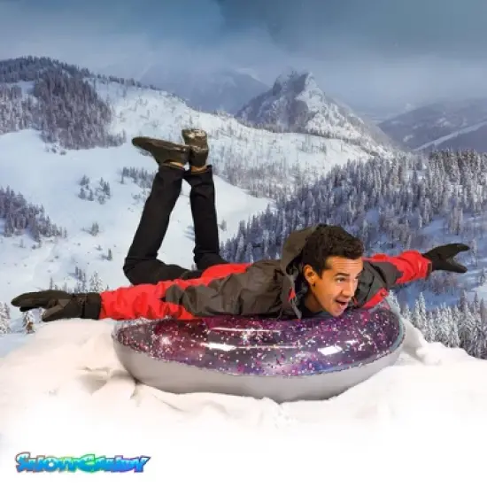 SnowCandy 48" Glitter Galaxy Deep Space Jumbo Snow Tube image {2}