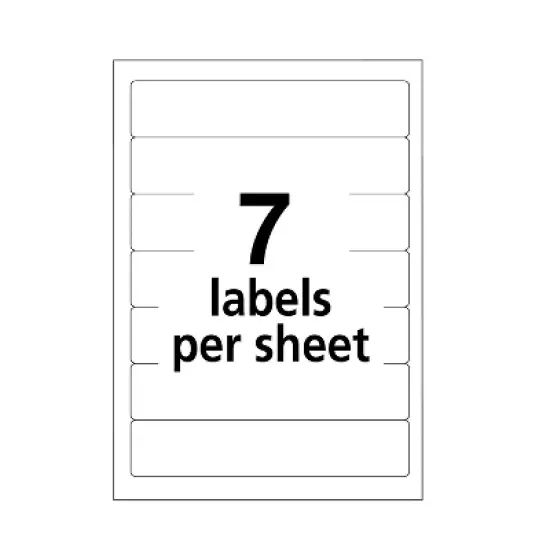 Avery Removable 1/3-Cut File Folder Labels Inkjet/Laser .66 x 3.44 White 252/PK 5230 image {4}
