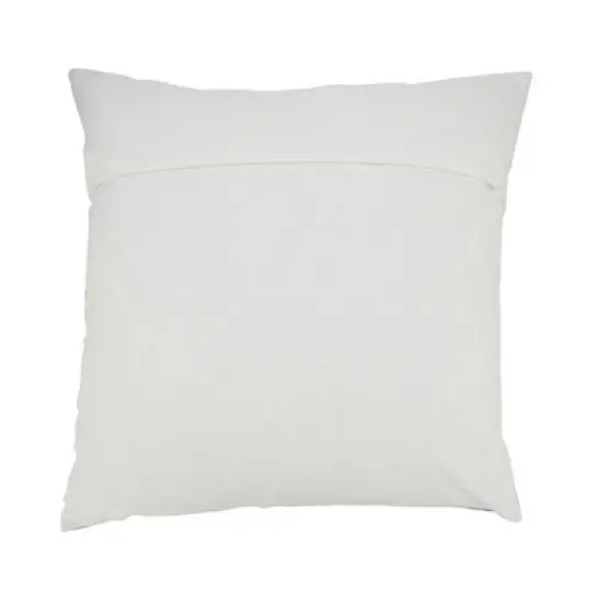 Saro Lifestyle Outdoor Embroidered Fish Poly Filled Pillow, 20"x20", Blue image {1}