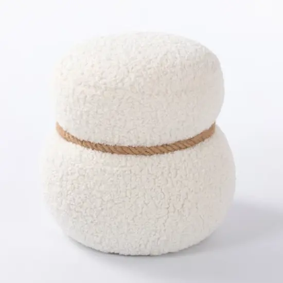 Maliang Ottomans, Snowman Stool, Greig Plush Cushion, Suitable For Any Space image {11}