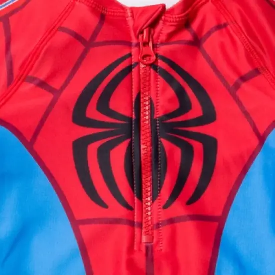 Marvel Avengers Spider-Man Zip Up One Piece Bathing Suit Toddler  image {1}