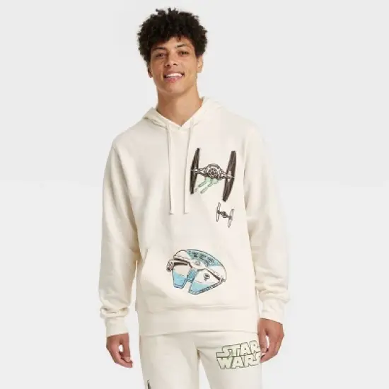 Men's Disney 100 Star Wars Graphic Pullover Sweatshirt - Beige image {3}
