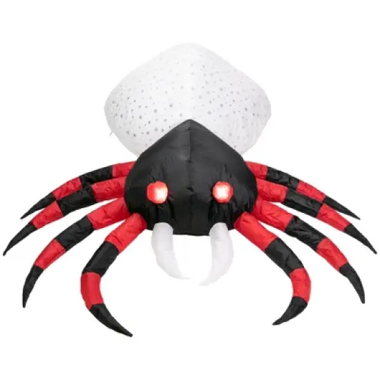 Northlight LED Lighted Inflatable Chill and Thrill Spider Outdoor Halloween Decoration - 4' image {4}