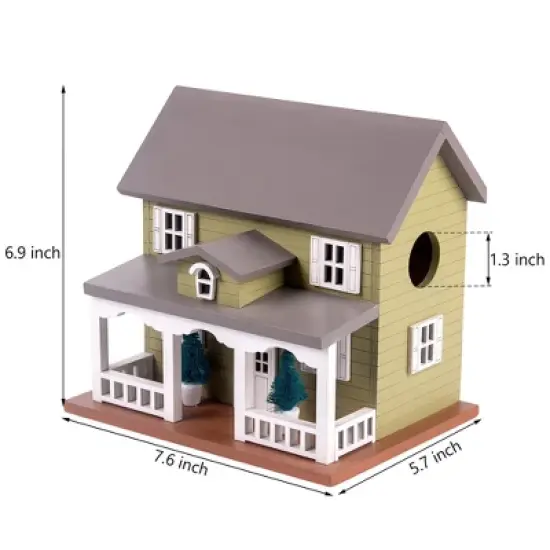 Vandue Outdoor Wooden Birdhouse - Victorian Moss Green image {5}