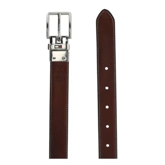 Tommy Hilfiger Boy's Stitched Feather Edge Reversible Dress Belt image {3}