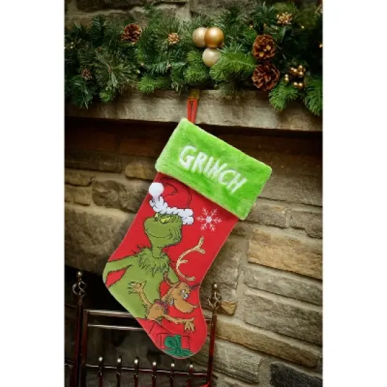 How The Grinch Stole Christmas Applique Holiday Stocking 20" image {2}