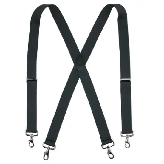 CTM Men's Big & Tall Elastic Solid Color X-Back Suspender with Swivel Hook Ends image {4}
