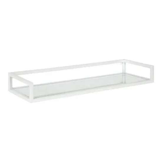 24" x 8" x 3" Blex Metal and Glass Wall Shelf - Kate & Laurel All Things Decor image {8}