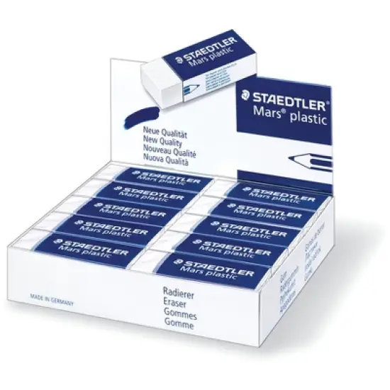 Staedtler Mars Plastic Eraser, White, Pack of 20 image {3}