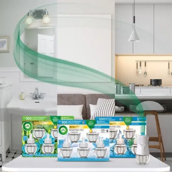 Air Wick Scented Oil Refill - Fresh Waters - 3.38 fl oz/5pk image {4}