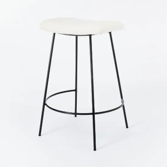 Clarkston Metal Counter Height Barstool with Upholstered Seat - Threshold&trade; designed with Studio McGee image {8}