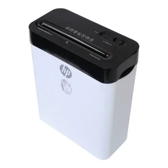 HP Inc. LC8 8-Sheet Crosscut Manual-Feed Paper Shredder with Basket, White (91011B) image {11}