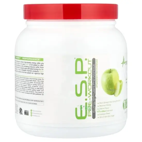 Metabolic Nutrition E.S.P.&reg; Pre-Workout, Green Apple, 300 g image {3}