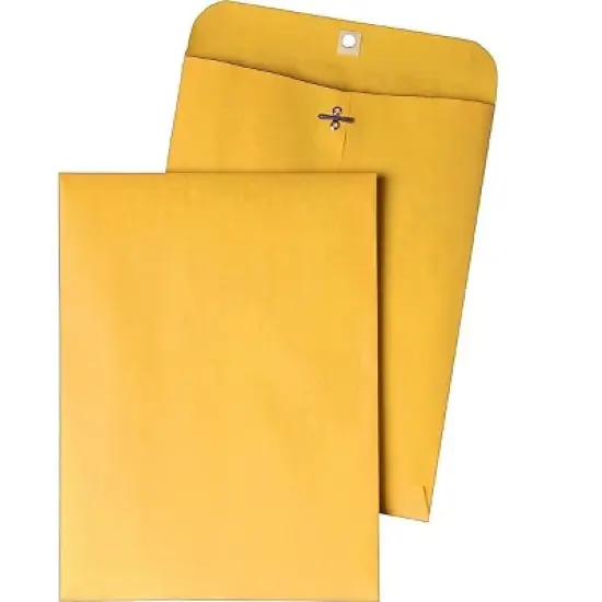 Quality Park Clasp Envelope 8 3/4 x 11 1/2 32lb Brown Kraft 100/Box 37787 image {1}