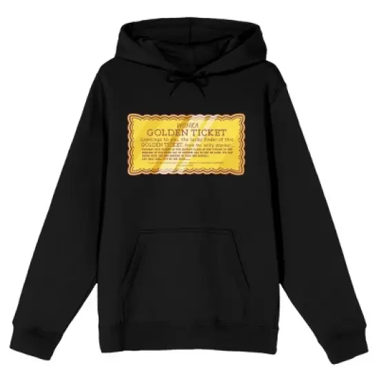 Willy Wonka & the Chocolate Factory Golden Ticket Men's Black Sweatshirt image {4}
