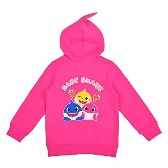Nickelodeon Girl's Baby Shark Roleplay Fashion Hoodie Sweatshirt with 3D Fin and Teeth For Toddlers image {3}