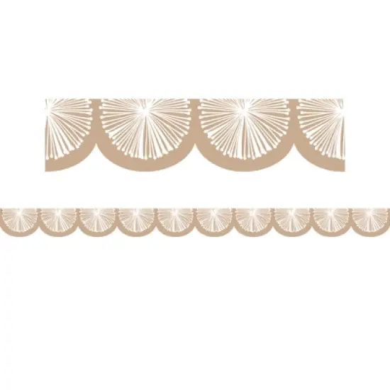 Teacher Created Resources&reg; Natural Poms Scalloped Die-Cut Border Trim, 35 Feet Per Pack, 6 Packs image {1}