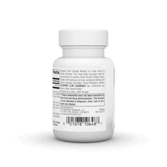 Slippery Elm Lozenges Unflavored by Planetary Herbals  -  24 Tablet image {2}