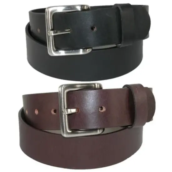 CTM Men's Leather Bridle Belt with Removable Buckle (Pack of 2) image {4}