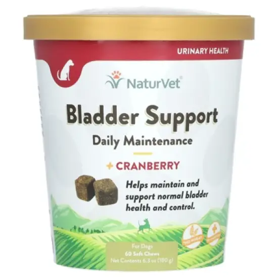 NaturVet Bladder Support Daily Maintenance + Cranberry, For Dogs, 60 Soft Chews, 6.3 oz (180 g) image {4}