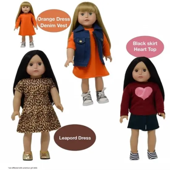 The New York Doll Collection Doll Dress Assortment image {1}