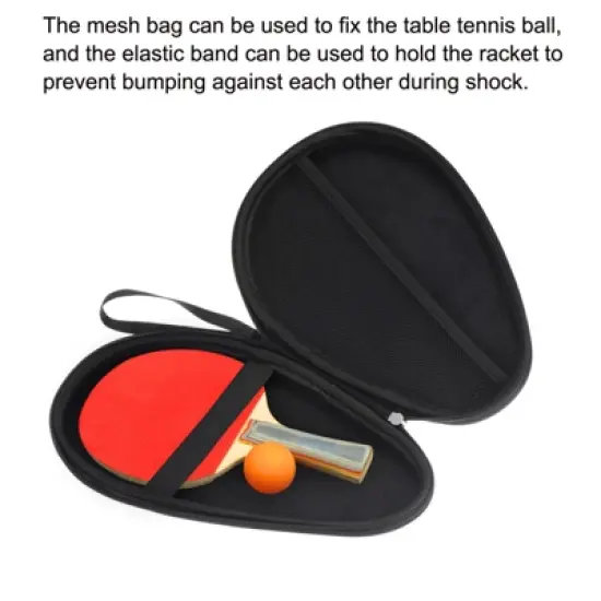 Unique Bargains Table Tennis Racket Case Half Soft Cover Bag for Sports Accessories image {2}