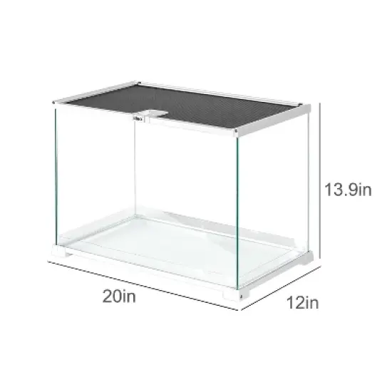 OiiBO Full Glass 15 Gallon Reptile Tank image {2}
