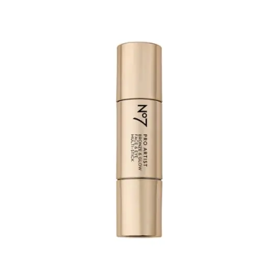 No7 Pro Artist Bronzer Highlighter Multistick Deep Bronze + Golden Glow - 0.21oz image {1}