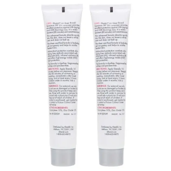 EltaMD UV Sheer Broad Spectrum SPF 50+ Face and Body Sunscreen 3 oz 2 Pack image {3}
