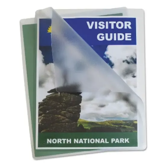 C-Line Deluxe Project Folders Jacket Letter Vinyl Clear 50/Box 62138 image {1}