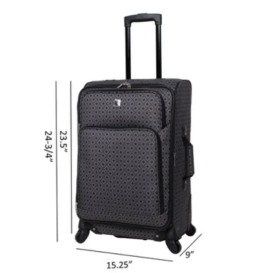 Skyline 4pc Softside Checked Luggage Set - Gray Geo image {2}