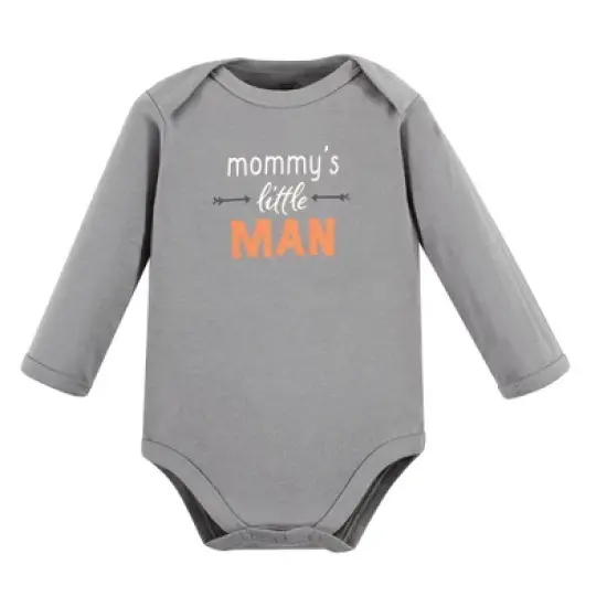 Touched by Nature Infant Boy Organic Cotton Long-Sleeve Bodysuits, Boy Woodland image {2}