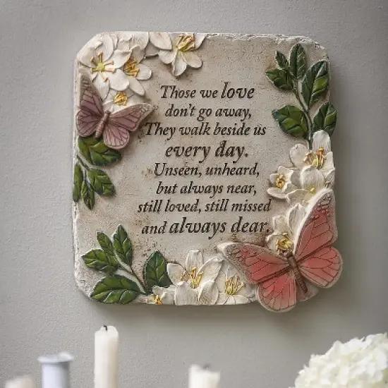 Evergreen Those We Love Butterflies Garden Stone image {1}