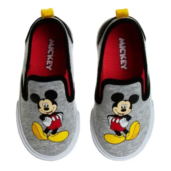 Mickey Mouse Kids Casual No Lace Shoes - Low top Canvas Slip-on Tennis Boys Sneakers - Disney Character sneaker shoe (Size 5-12 Toddler - Little Kid) image {15}