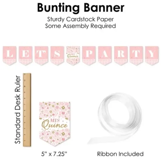 Big Dot of Happiness Mis Quince Anos - Quinceanera Sweet 15 Birthday Party Supplies Decoration Kit - Decor Galore Party Pack - 51 Pieces image {4}