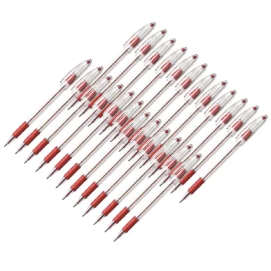 Pentel R.S.V.P. Ballpoint Pen, Medium Point, Red, Pack of 24 image {1}