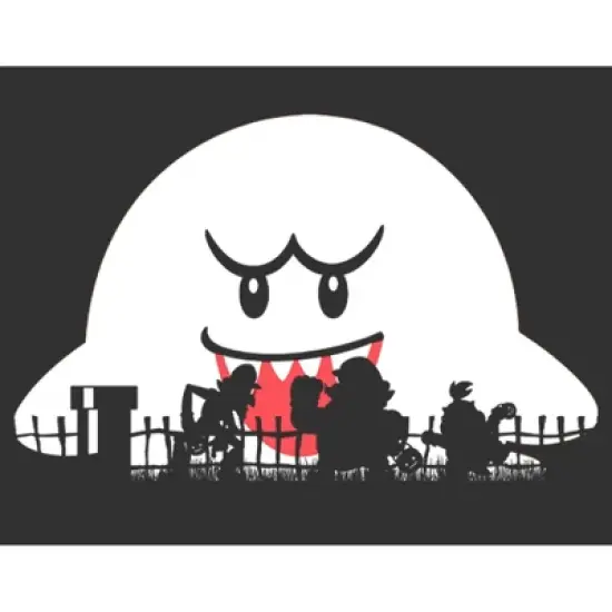 Men's Nintendo Halloween Boo Silhouettes T-Shirt image {1}