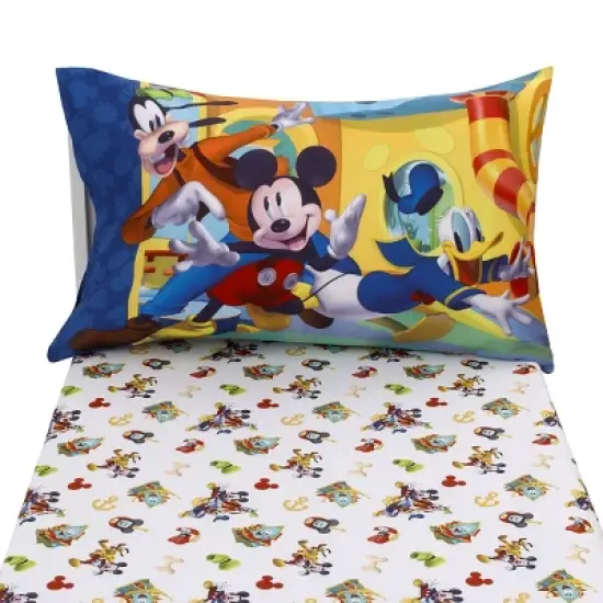Disney Mickey Mouse Funhouse Crew 2 Piece Toddler Sheet Set - Fitted Bottom Sheet and Reversible Pillowcase image {5}