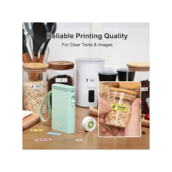 Nelko P21 Bluetooth Label Printer Green with 14x40mm 100pc Roll and 14x40mm 180pc Roll image {6}