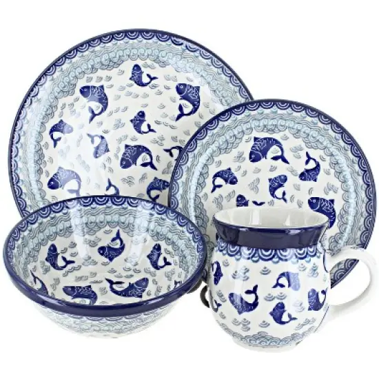 Blue Rose Polish Pottery Ceramika Artystyczna Dinnerware (16 PC) image {26}