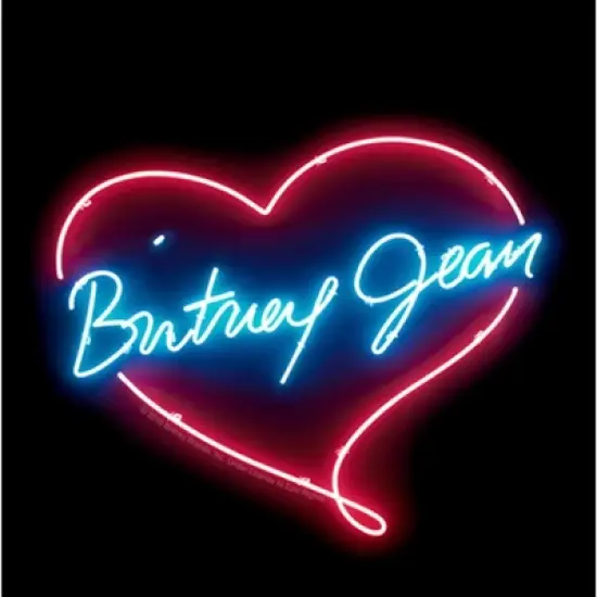 Junior's Britney Spears Jean Neon Heart T-Shirt image {1}