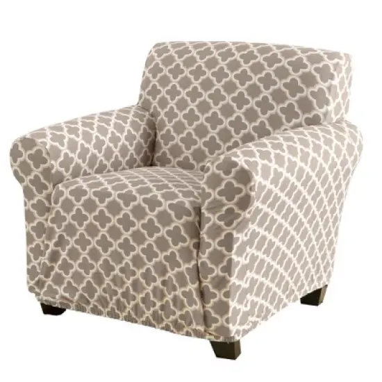 Great Bay Home Stretch Printed Washable Chair Slipcover image {1}