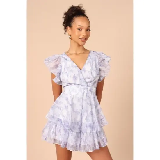 Petal and Pup Womens Rosalita Frill Sleeve Romper image {1}
