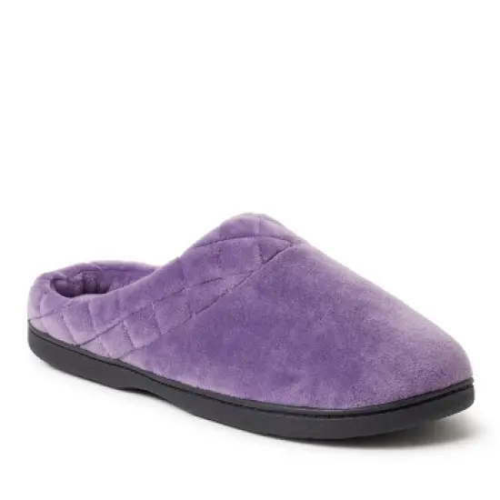 Dearfoams Women's Darcy Quilted Cuff Velour Clog Slipper image {4}
