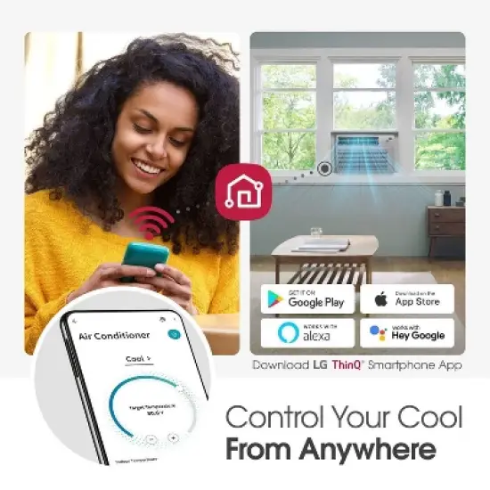 LG Electronics 12000 BTU Window Air Conditioner with Wifi Controls image {3}