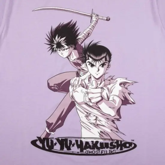 Men's Yu Yu Hakusho Short Sleeve Graphic T-Shirt - Lavender image {3}