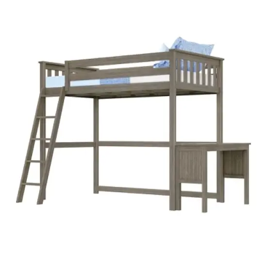 Max & Lily Twin-Size High Loft Bed with Desk image {6}